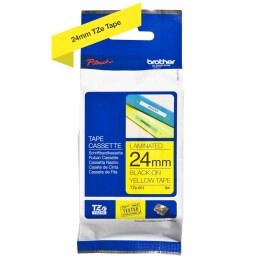 Nastro Originale (24mm x 8mt) Nero/Giallo TZe651 BROTHER Conf.1