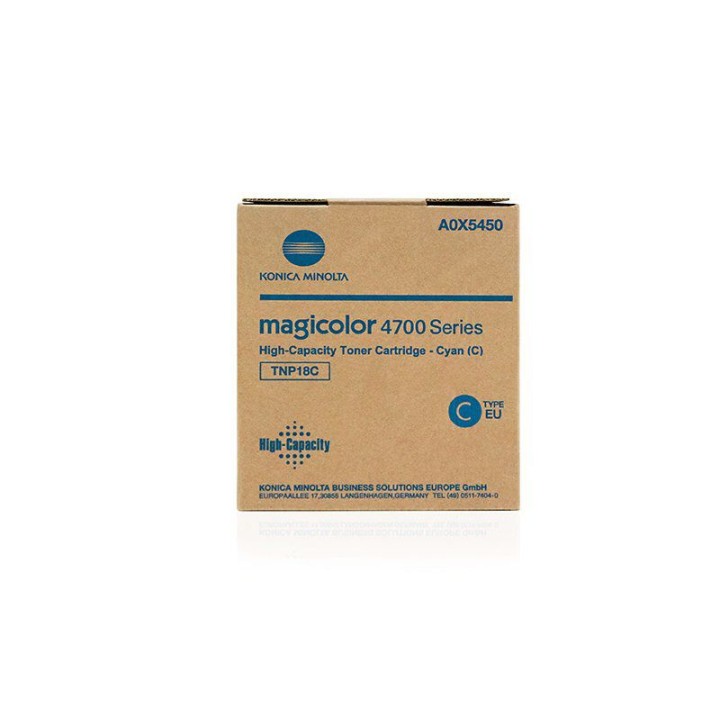 Toner Originale Ciano A0X5450, TNP18C MINOLTA Conf.1 - Pag.6000