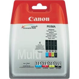 Multipack Originale B/C/M/Y (CLI-551) 6509B009, 6509B015, CLI-551 CANON Conf.1x4