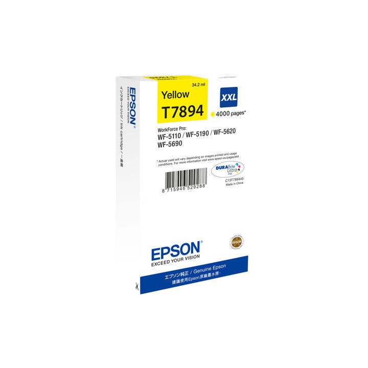 Cartuccia Originale Giallo (T7894) T7894, C13T789440 EPSON Conf.1 - Pag.4000