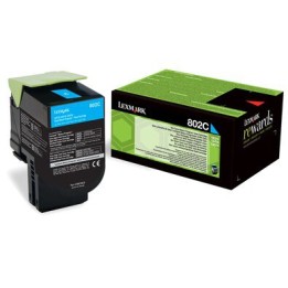Cartuccia Originale Ciano (Return Program) (802C) 802C, 80C20C0 LEXMARK Conf.1 - Pag.1000