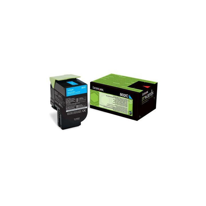 Cartuccia Originale Ciano (Return Program) (802C) 802C, 80C20C0 LEXMARK Conf.1 - Pag.1000