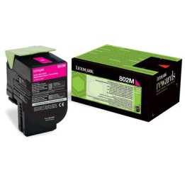 Cartuccia Originale Magenta (Return Program) (802M) 802M, 80C20M0 LEXMARK Conf.1 - Pag.1000