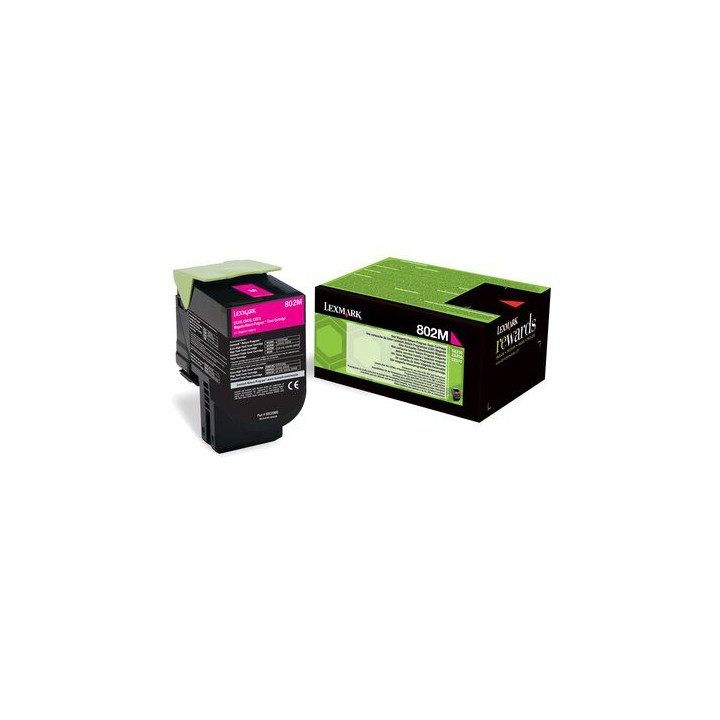 Cartuccia Originale Magenta (Return Program) (802M) 802M, 80C20M0 LEXMARK Conf.1 - Pag.1000