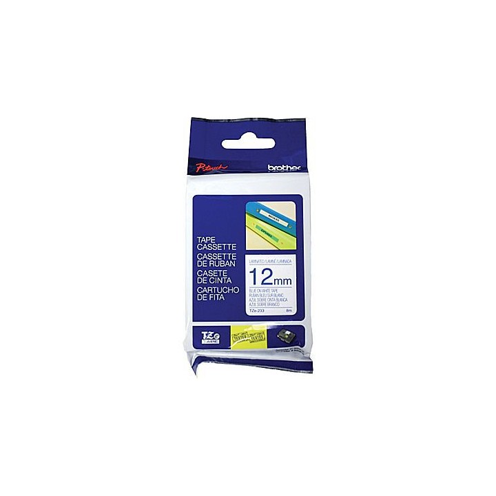 Nastro Originale (12mm x 8mt) Blu/Bianco TZe233 BROTHER Conf.1
