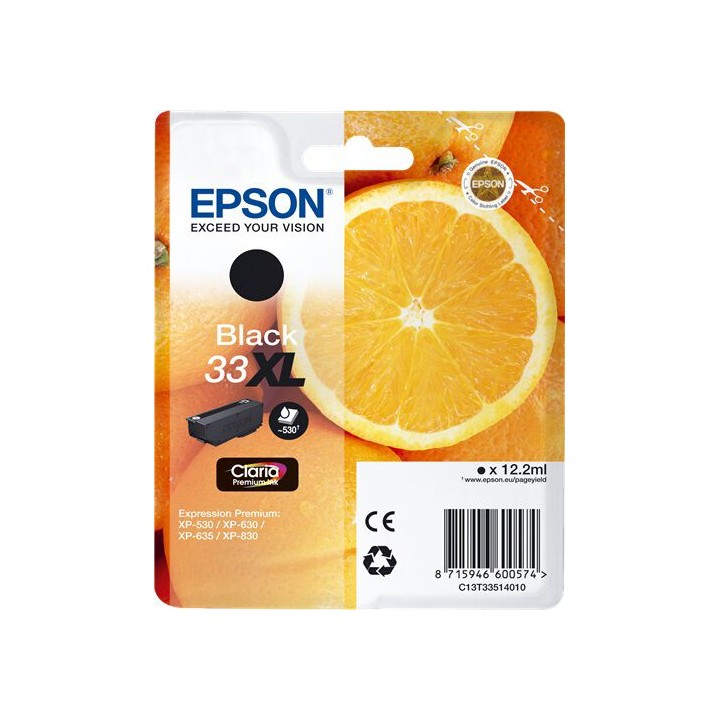 Cartuccia Originale Nero (33XL) 33XL, C13T33514010, C13T33514012 EPSON Conf.1 - Pag.530