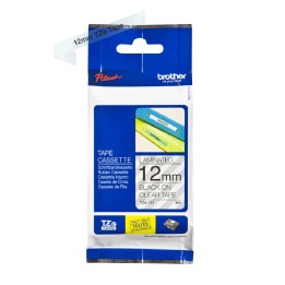 Nastro Originale (12mm x 8mt) Nero/Trasparente TZe131 BROTHER Conf.1