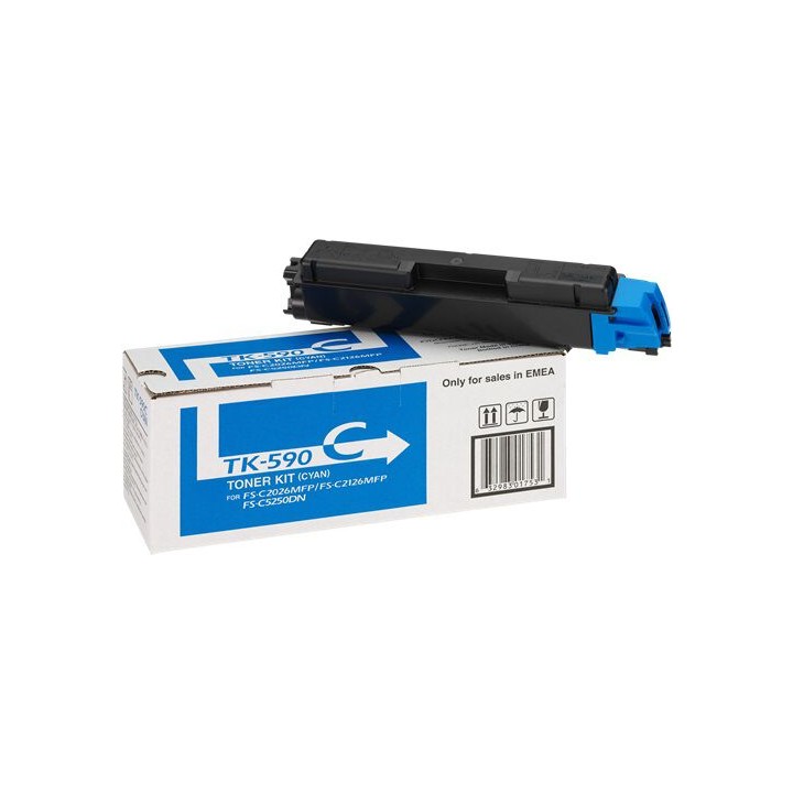 Toner Originale Ciano (TK-590C) 1T02KVCNL0, TK-590C MITA/KYOCERA Conf.1 - Pag.5000