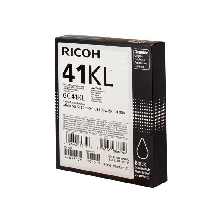 Cartuccia Gel Originale Nero 405765, GC-41KL RICOH Conf.1 - Pag.600
