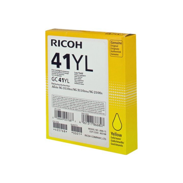 Cartuccia Gel Originale Giallo 405768, GC-41YL RICOH Conf.1 - Pag.600