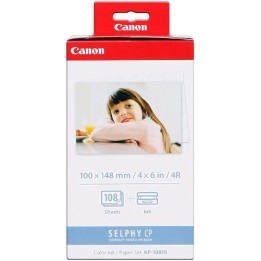 Kit Cartucce C/M/Y + Carta Foto (108 fogli 10x15) Originale 3115B001, KP-108IN CANON Conf.1