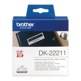 Nastro Ades. Carta Originale (29mm x 15,2mt) Nero/Bianco DK-22211 BROTHER Conf.1