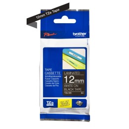 Nastro Originale (12mm x 8mt) Bianco/Nero TZe335 BROTHER Conf.1