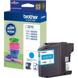 Cartuccia Ink-jet Originale Ciano LC-221C BROTHER Conf.1 - Pag.300