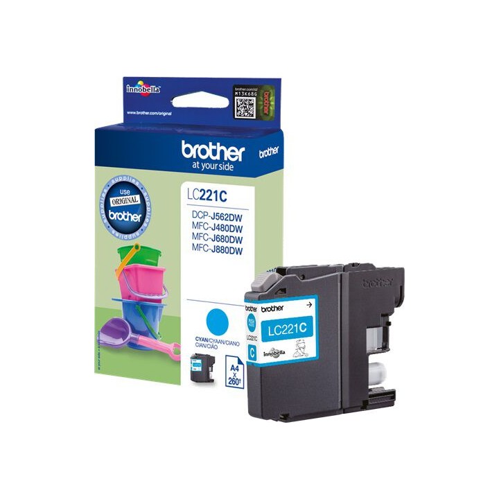 Cartuccia Ink-jet Originale Ciano LC-221C BROTHER Conf.1 - Pag.300
