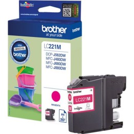 Cartuccia Ink-jet Originale Magenta LC-221M BROTHER Conf.1 - Pag.300