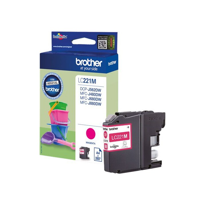Cartuccia Ink-jet Originale Magenta LC-221M BROTHER Conf.1 - Pag.300