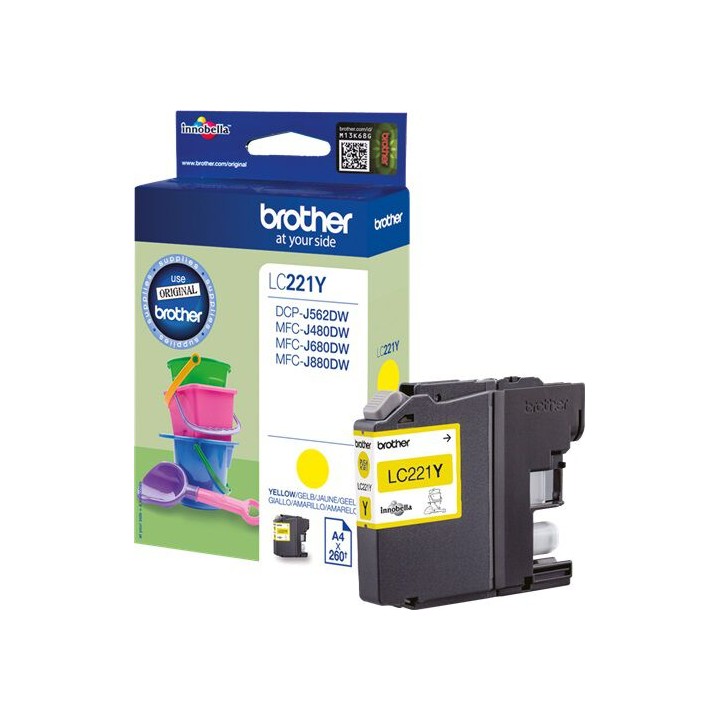 Cartuccia Ink-jet Originale Giallo LC-221Y BROTHER Conf.1 - Pag.300