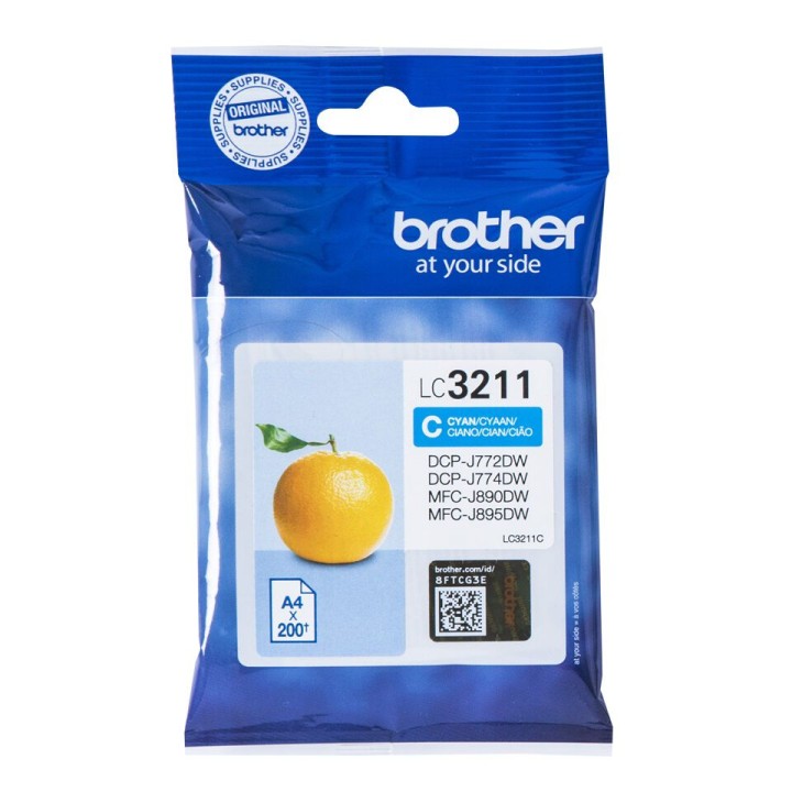 Cartuccia Ink-jet Originale Ciano LC-3211C BROTHER Conf.1 - Pag.200