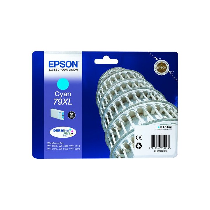 Cartuccia Originale Ciano (79XL) 79XL, C13T79024010 EPSON Conf.1 - Pag.2000