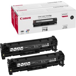 Kit Cartucce Originali Nero (718) 2662B005, 718 BK 2P CANON Conf.1x2