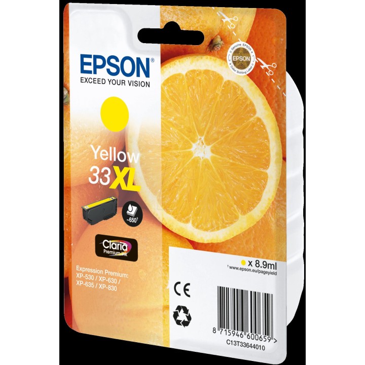 Cartuccia Originale Giallo (33XL) 33XL, C13T33644010, C13T33644012 EPSON Conf.1 - Pag.650