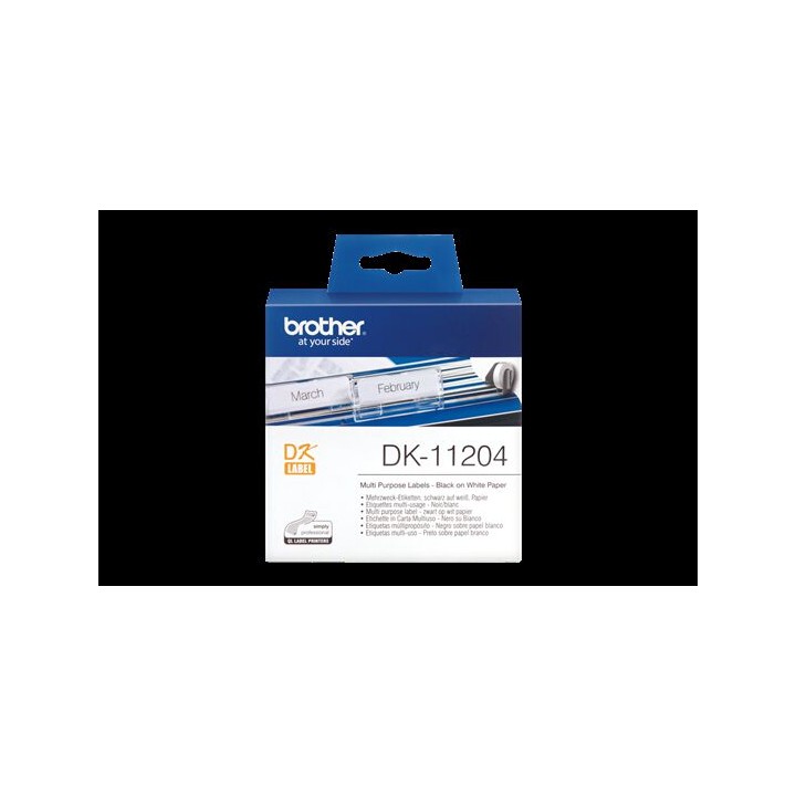 Etichette Multiuso Originali QL (17mmx54mm) (400 pz) Rotolo DK-11204 BROTHER Conf.1