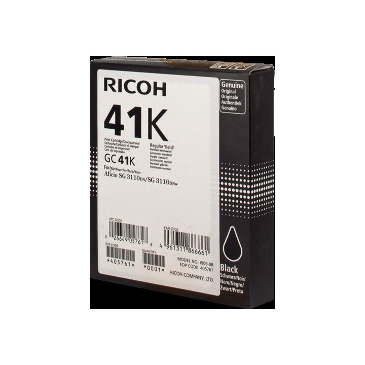 Cartuccia Originale Nero 405761, GC-41K RICOH Conf.1 - Pag.2500