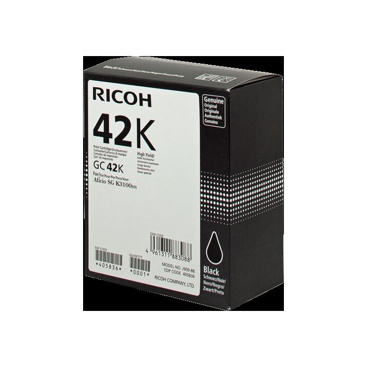 Cartuccia Originale Nero 405836, GC-42K RICOH Conf.1 - Pag.10000