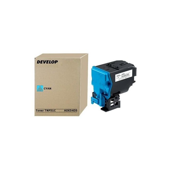 Toner Originale Ciano A0X54D5, TNP-51C DEVELOP Conf.1 - Pag.5000