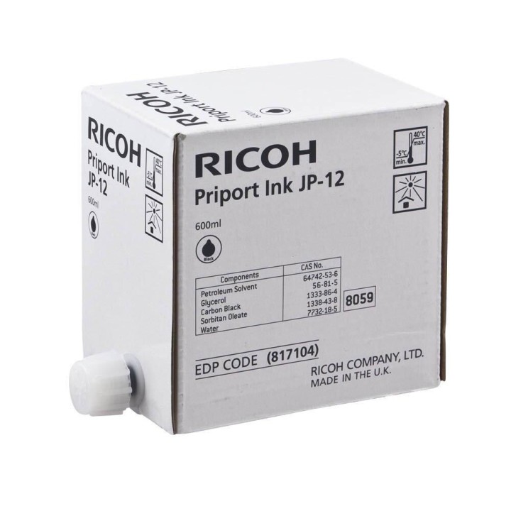 Inchiostro Kit Originale Nero (600cc) 817104, 817109, 817147, CPI7BLK, PINKJP1210 REX ROTARY Conf.1x5