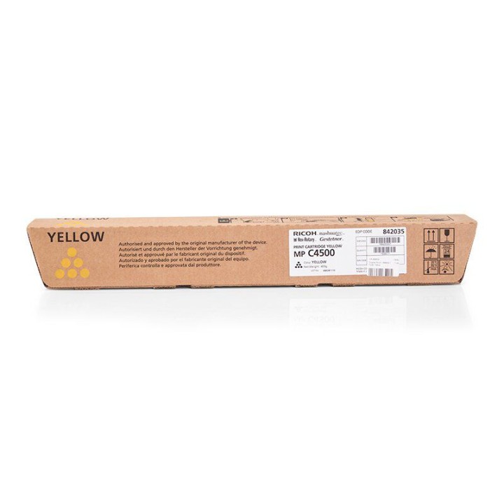 Toner Originale Giallo 802035, 842035, 884931, 888609, 888621, 89040227, DTC4500YLW, K204/G, Type C4500 RICOH Conf.1