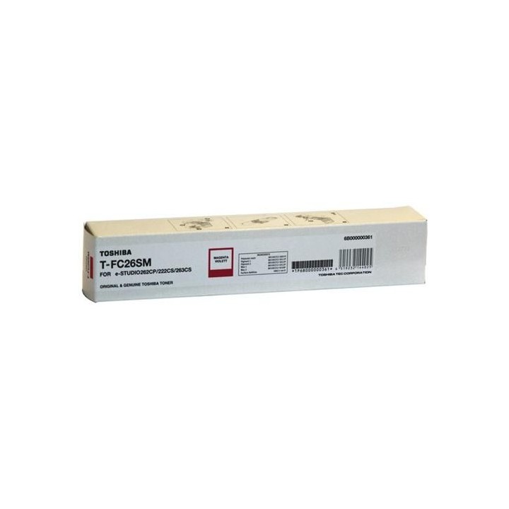 Toner Originale Magenta (T-FC26SM) 6B000000361, 6B000000555, 6B000001094, T-FC26S-M TOSHIBA Conf.1 - Pag.6000