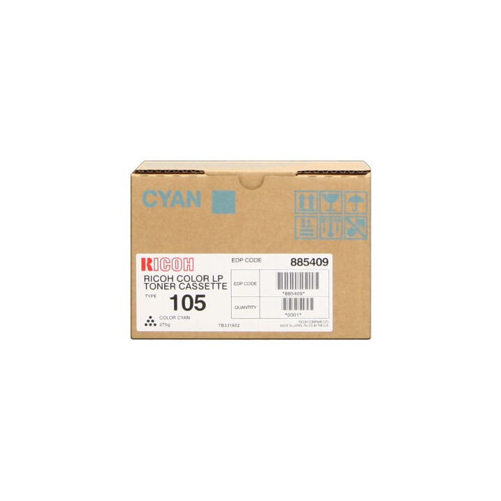 Toner Originale Ciano 885409, 888037, K116/01, Type 105/1 RICOH Conf.1