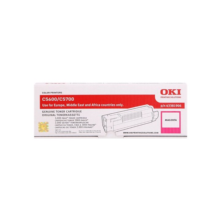 Cartuccia Toner Originale Magenta 43381906 OKI Conf.1