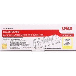 Cartuccia Toner Originale Giallo 43381905 OKI Conf.1