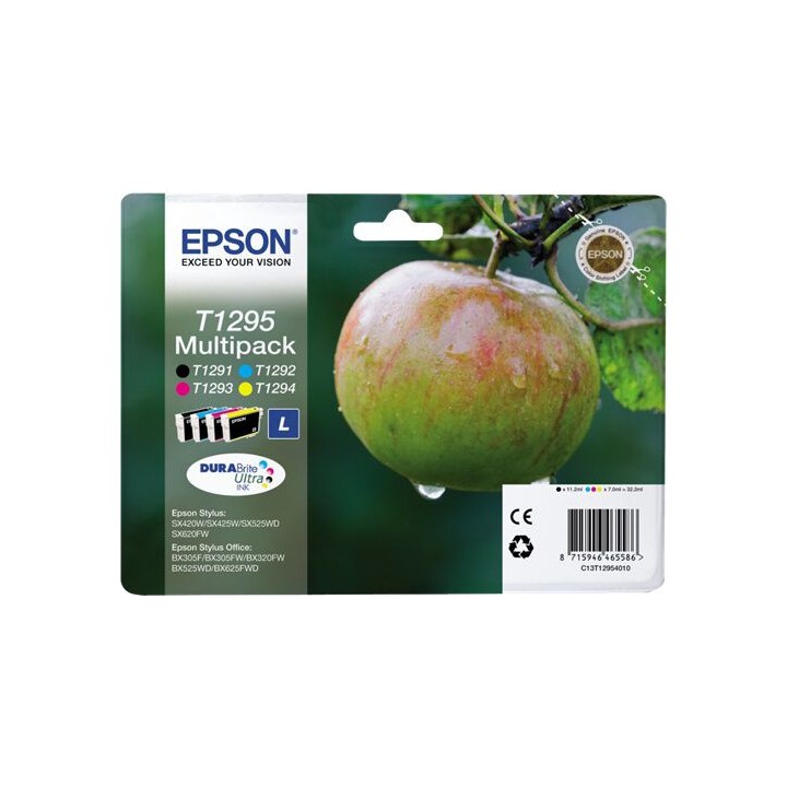 Multipack Originale B/C/M/Y (T1295) C13T12954010, C13T12954012, T1295 EPSON Conf.1