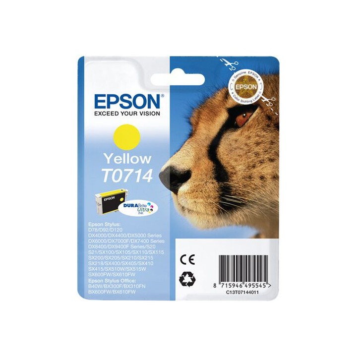 Cartuccia Originale Giallo (T0714) C13T07144010, C13T07144011, C13T07144012, T0714 EPSON Conf.1