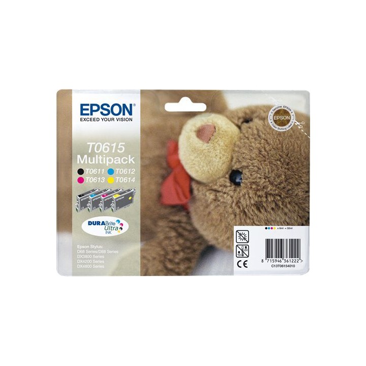 Multipack Originale B/C/M/Y (T0615) C13T06154010, T0615 EPSON Conf.1