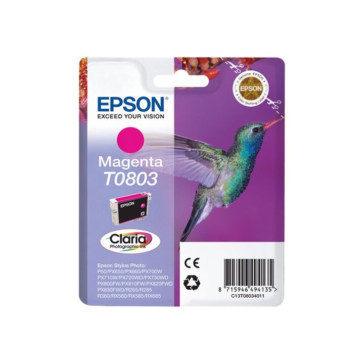 Cartuccia Originale Magenta (T0803) C13T08034010, C13T08034011, T0803 EPSON Conf.1
