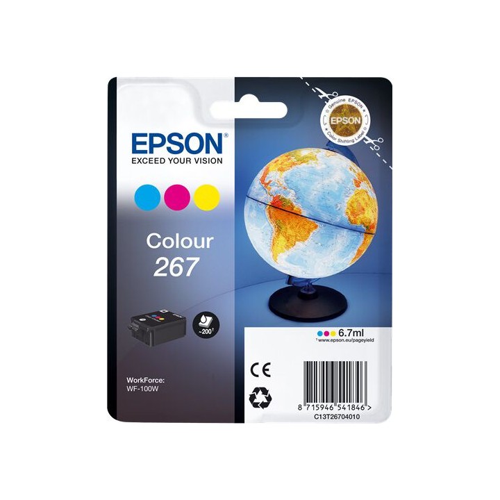 Cartuccia Originale Colore C/M/Y (267) 267, C13T26704010 EPSON Conf.1 - Pag.200