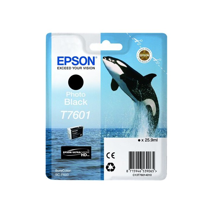 Cartuccia Originale Nero Foto (T7601) C13T76014010, T7601 EPSON Conf.1
