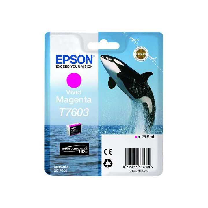 Cartuccia Originale Vivid Magenta (T7603) C13T76034010, C13T76034N10, T7603 EPSON Conf.1