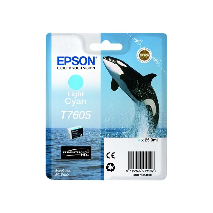 Cartuccia Originale Ciano Chiaro (T7605) C13T76054010, T7605 EPSON Conf.1