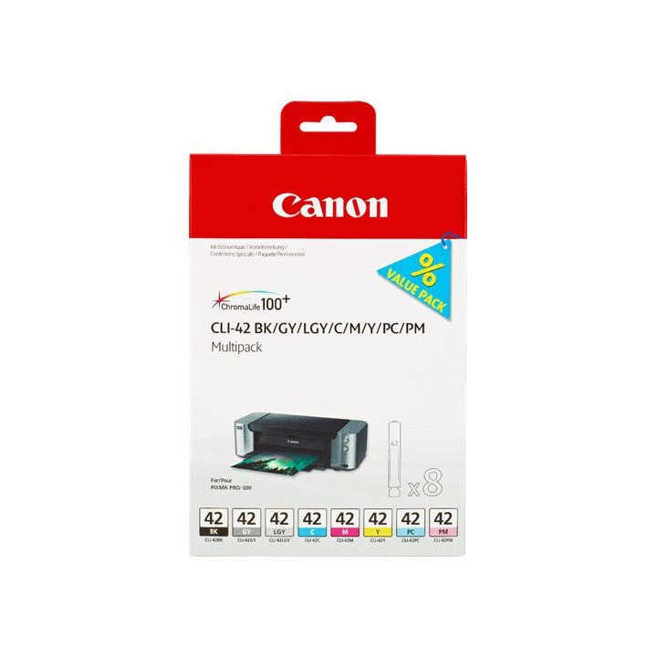 Multipack Originale (8 Colori) (CLI-42) 6384B010, CLI-42 CANON Conf.1