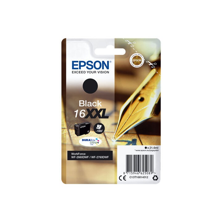 Cartuccia Originale Nero (16XXL) 16XXL, C13T16814010, C13T16814011, C13T16814012 EPSON Conf.1 - Pag.1000