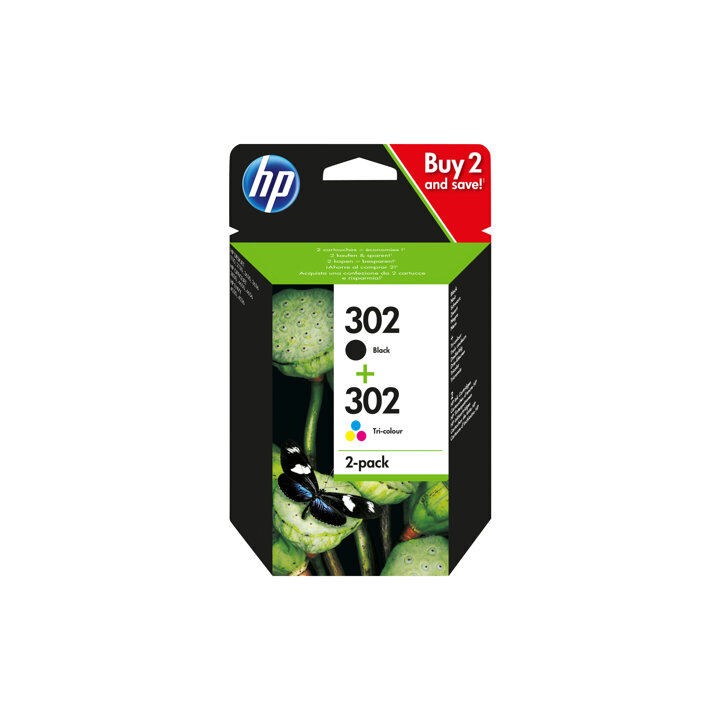 Cartuccia Inchiostro Originale Nero + Colore (302) 302, X4D37A, X4D37AE HP Conf.1