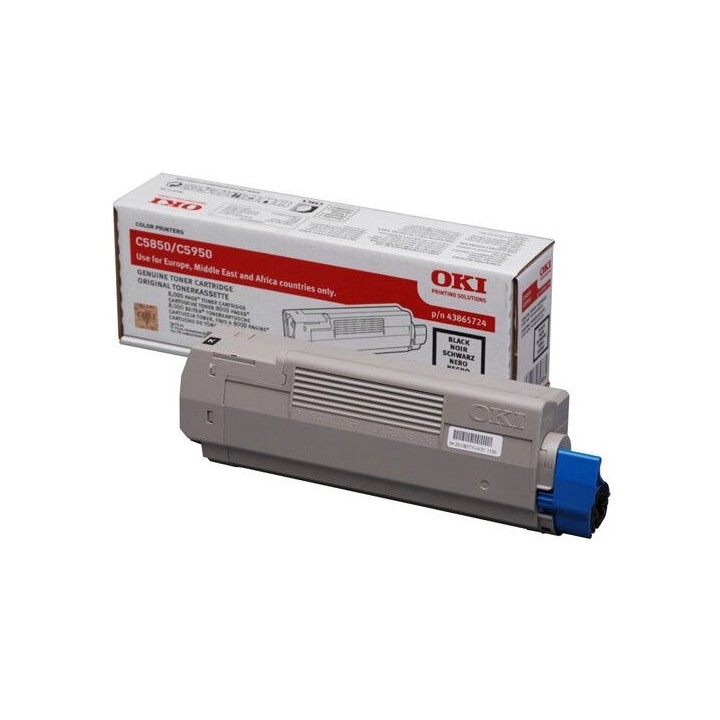 Cartuccia Toner Originale Nero 43865724 OKI Conf.1 - Pag.8000