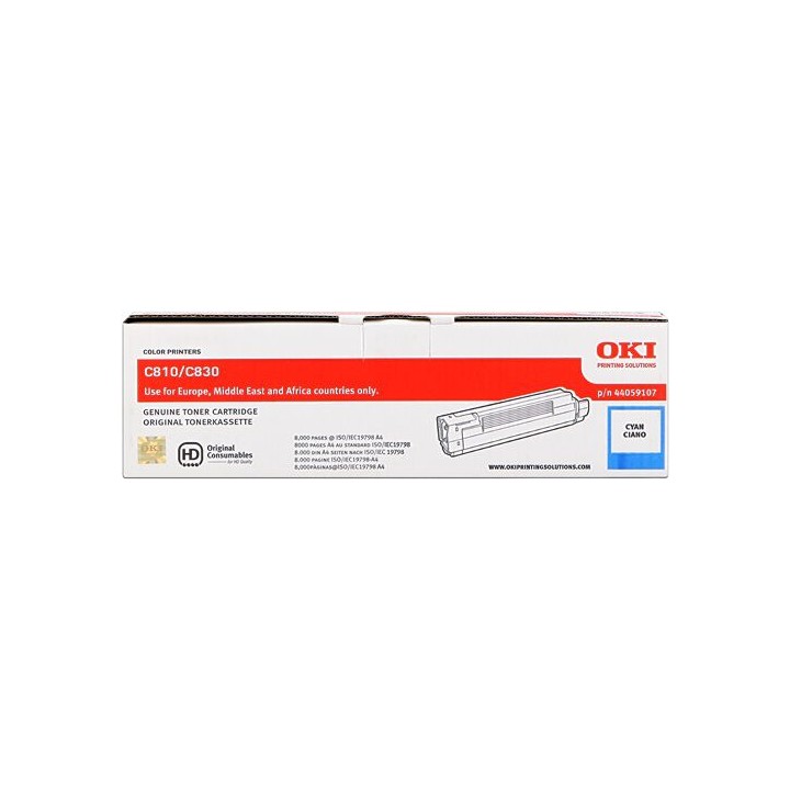 Cartuccia Toner Originale Ciano 44059107 OKI Conf.1 - Pag.8000