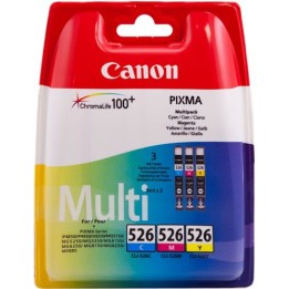 Multipack Originale C/M/Y (CLI-526) 4541B006, 4541B009, 4541B018, CLI-526 CANON Conf.1x3